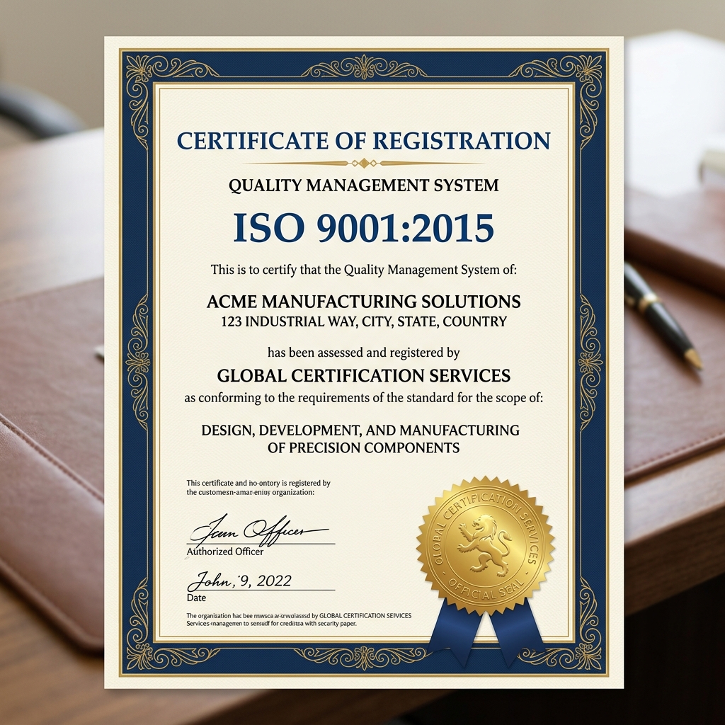Alde Group ISO 9001 2015 Kalite Yönetim Sistemi Sertifikası